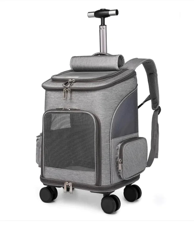 Portable Folding Pet Trolley Backpack | Travel with Pets in Comfort - Store Deals