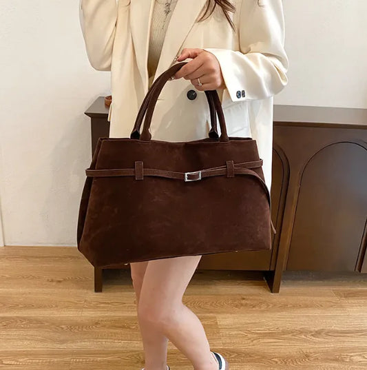 Suede Tote Bag - Store Deals