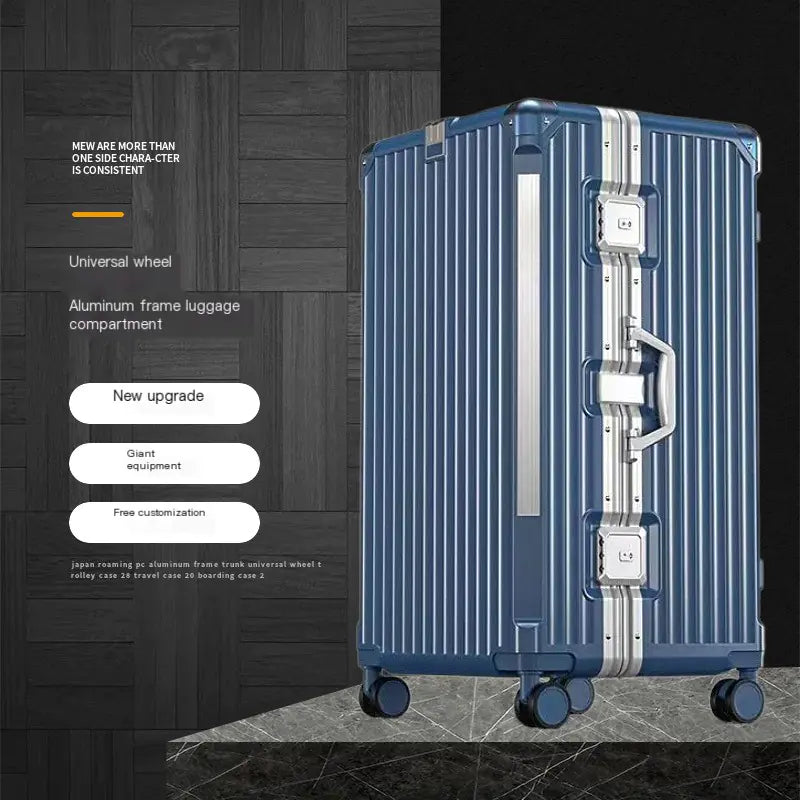 Aluminum Frame Luggage Suitcase, Large Capacity, Stylish - Store Deals