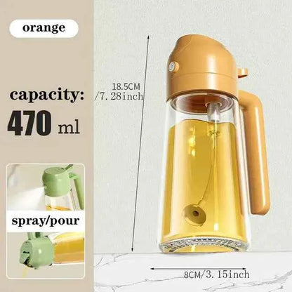 Leakproof Glass Oil Spray Bottle - Dual-Purpose for Cooking & Grilling