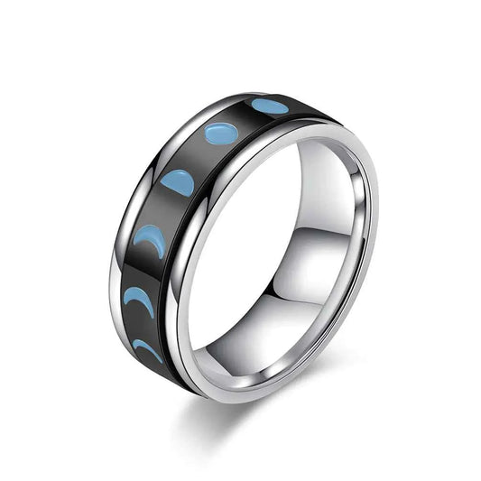 Rotatable Titanium Steel Anxiety Ring for Instant Relief and Calm