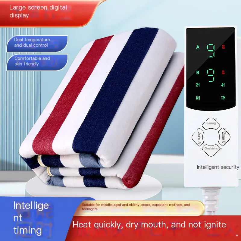 Electric Heating Blanket with Dual Control - Stay Warm and Cozy - HomeComforts