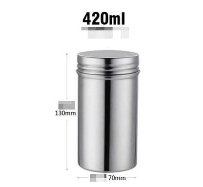 Stainless Steel Storage Jar Portable Tea Coffee Beans Container Small