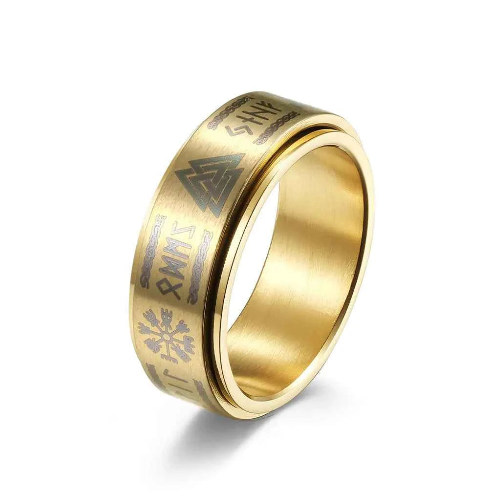 Rotatable Titanium Steel Ring - Fashionable Ring for Men and Women
