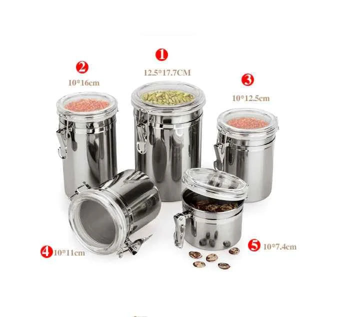 Stainless Steel Coffee Storage Canister with Lid - Store Deals