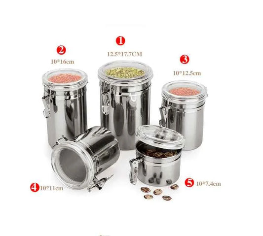 Stainless Steel Coffee Storage Canister with Lid - Store Deals