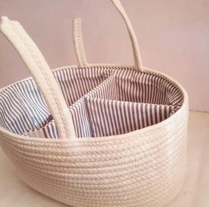 Compact Plastic Portable Storage Basket - White - Store Deals