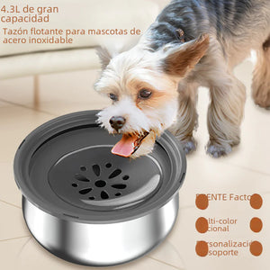 Stainless Steel Large Pet Water Bowl with Splash Guard | Durable & Hygienic - PetCare