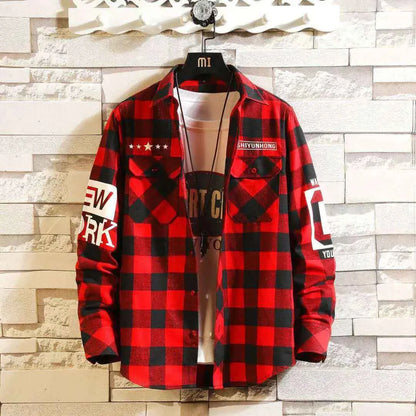 Slim Fit Plaid Shirt - Stylish Lightweight Casual Shirt for Men