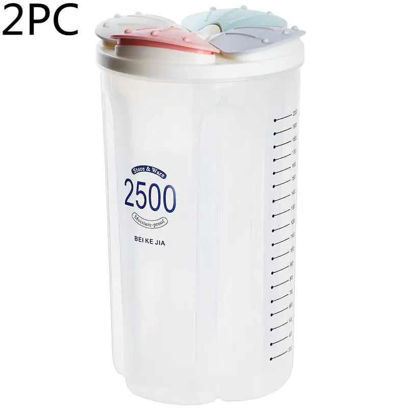 Transparent Plastic Food Storage Containers for Grains - Store Deals