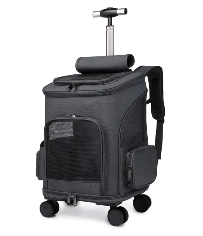 Portable Folding Pet Trolley Backpack | Travel with Pets in Comfort - Store Deals