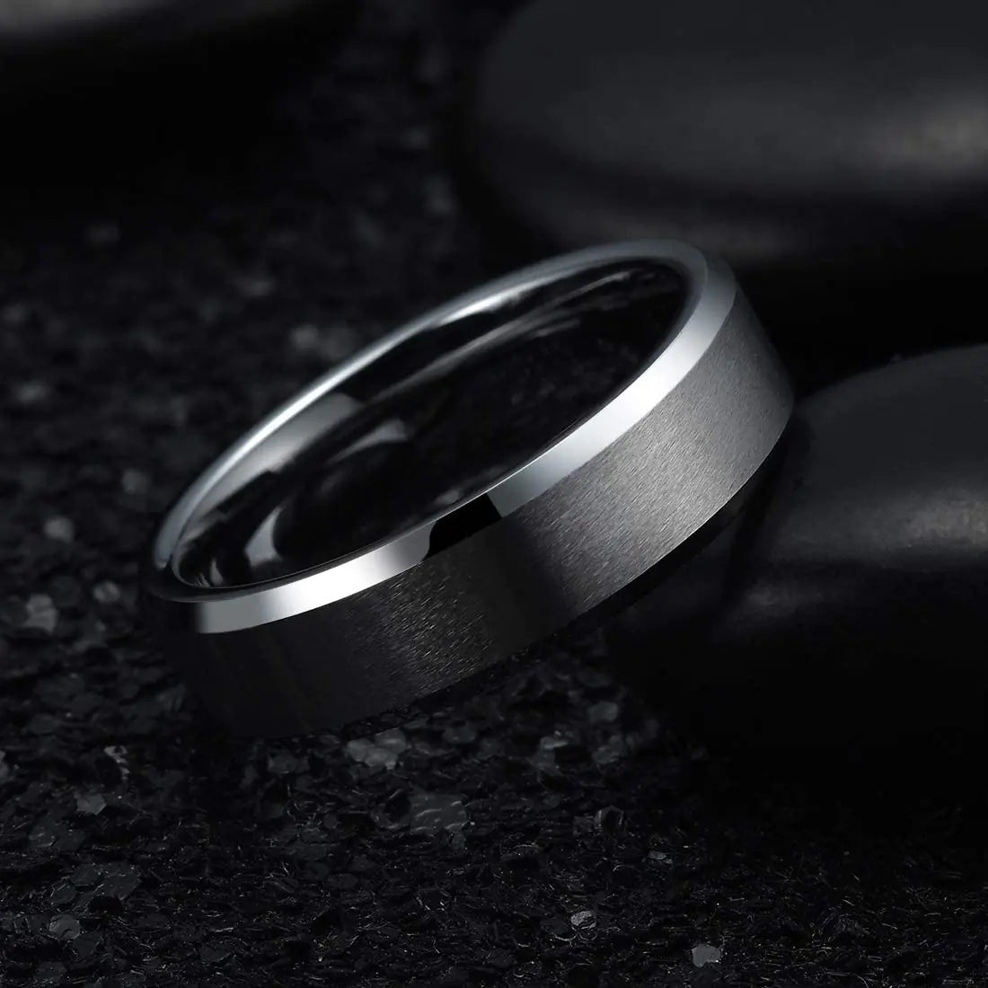 Tungsten Steel Couple Rings for Weddings