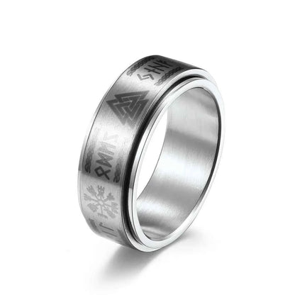 Rotatable Titanium Steel Ring - Fashionable Ring for Men and Women