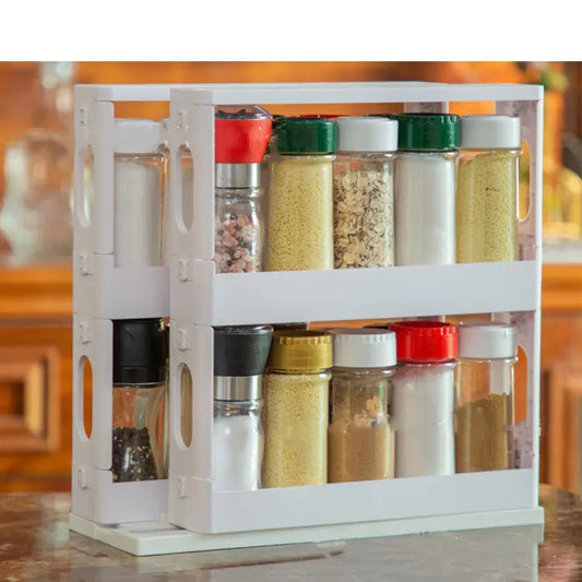 European Style Rotating Spice Rack for Kitchen Storage - Store Deals
