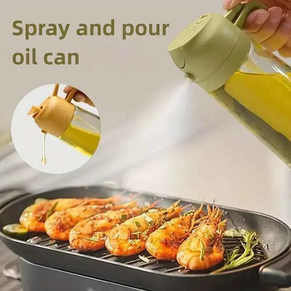 Leakproof Glass Oil Spray Bottle - Dual-Purpose for Cooking & Grilling