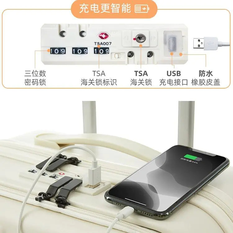 20-Inch Multifunctional PC Luggage with Wheels - Store Deals
