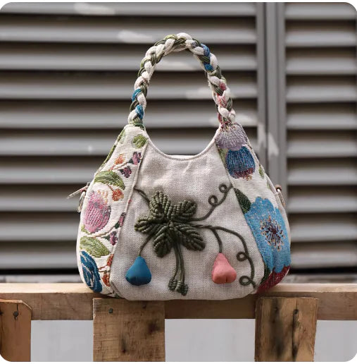 Retro Ethnic Woven Tote - Store Deals