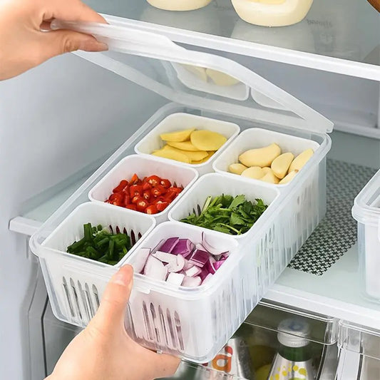 Refrigerator Organizer Set with 6 Containers (Single Item) - Store Deals