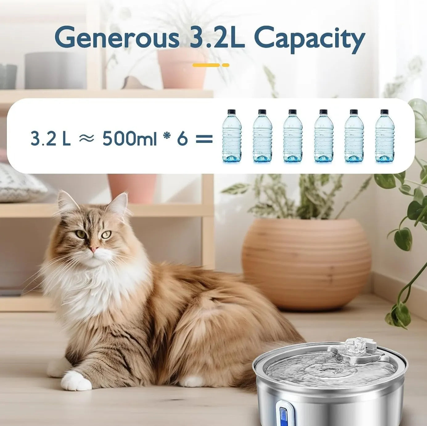 Pet Water Dispenser with Stainless Steel Faucet - Premium Quality