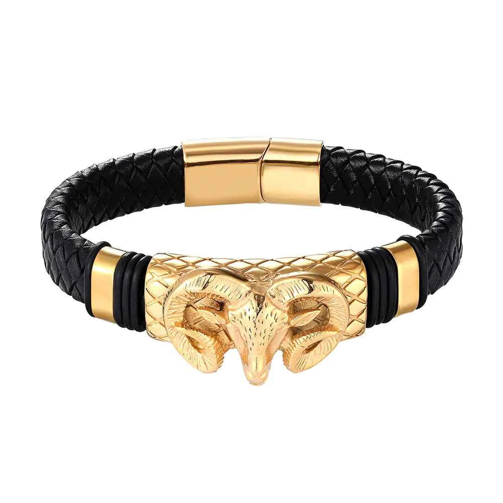 Men's Stainless Steel Bracelet - Braided Constellation Design Style
