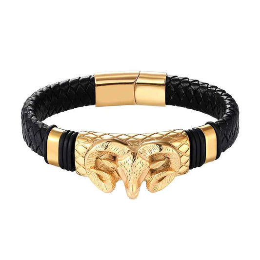 Men's Stainless Steel Bracelet - Braided Constellation Design Style
