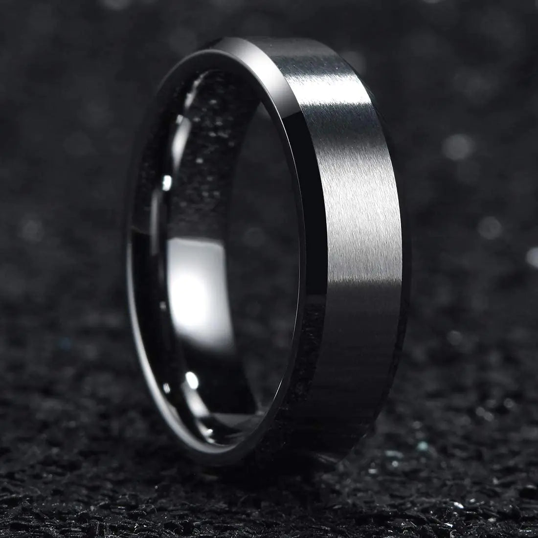 Tungsten Steel Couple Rings for Weddings