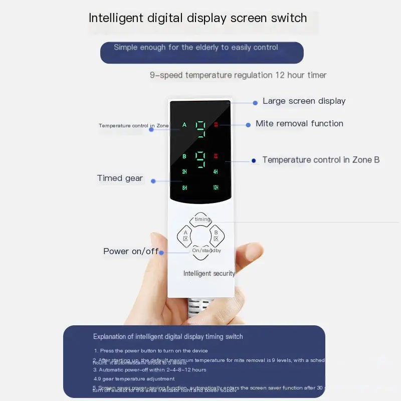 Electric Heating Blanket with Dual Control - Stay Warm and Cozy - HomeComforts