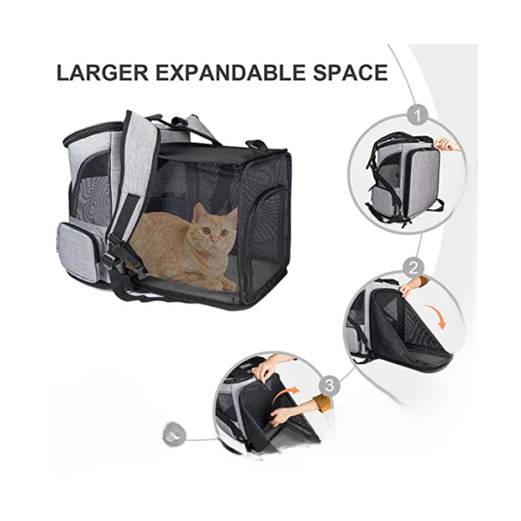 Portable Expandable Pet Backpack for Cats and Dogs - Store Deals